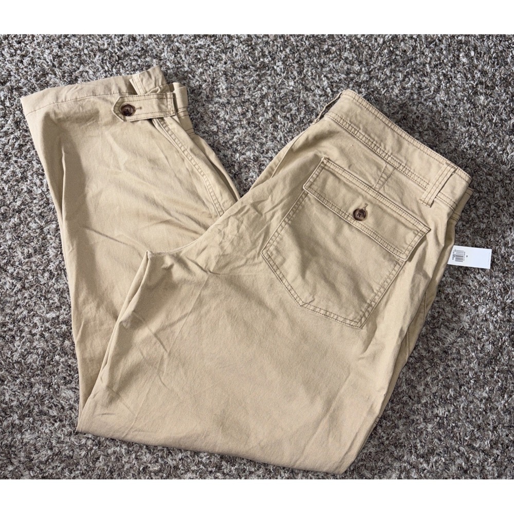 Old Navy Baggy Cargo Chinos Pants Women's Size 16 NWT Teakwood Beige Tan